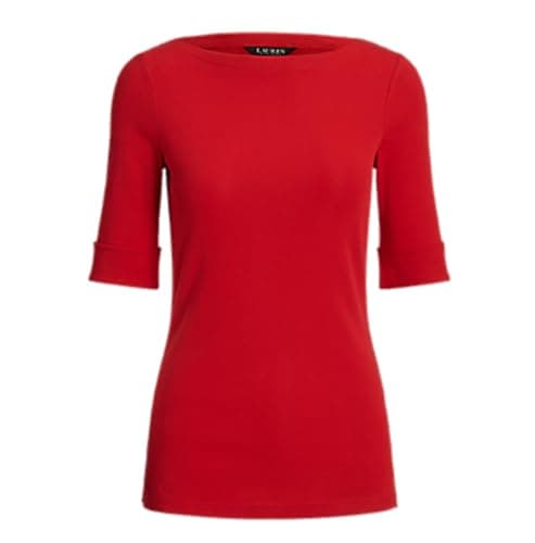Image of Ralph Lauren Cotton T-Shirt, Women's XL, Red