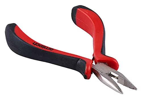 Image of Amtech Mini Long Nose Pliers, Drop Forged Steel, Spring-Loaded, Two-Tone Grips (Pro)