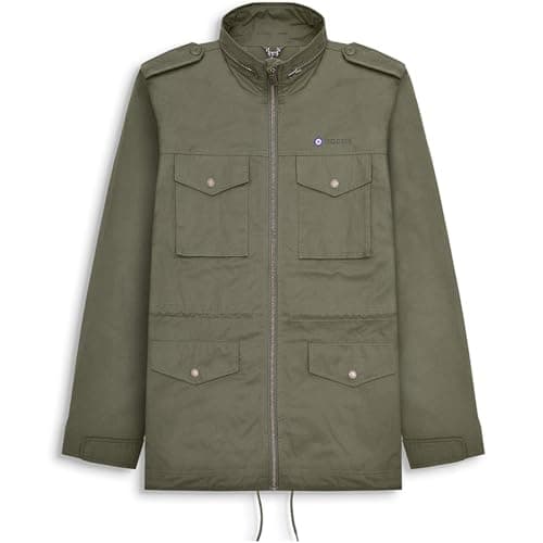 Image of Lambretta Mens M-65 Military Multiple Pockets Warm Winter Jacket Coat - 2XL