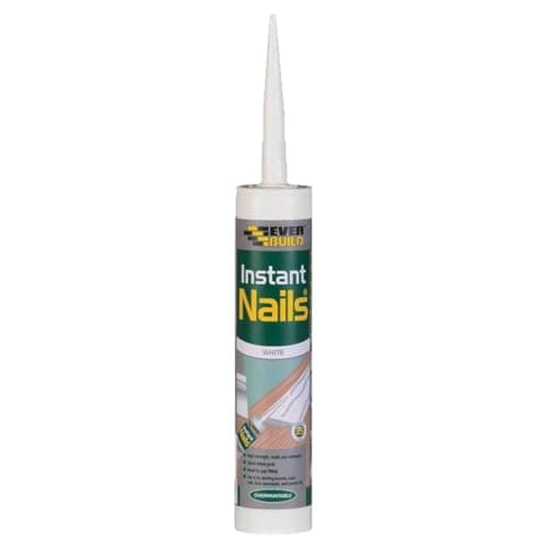 Image of Sika – Instant Nails – Extra Strong Solvent Free Glue Adhesive – Ideal For Internal Grab Adhesive Bonding Applications – White – 290ml