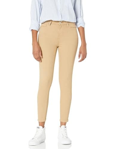 Image of Amazon Essentials Women's Mid-Rise Stretchy Skinny Jeans - Discontinued Colours, Light Camel, 18