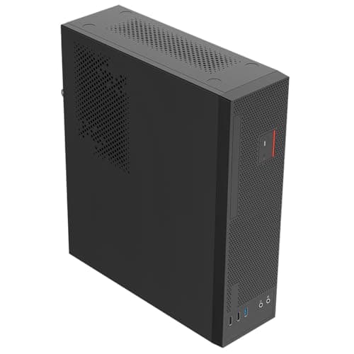 Image of CiT S8-300 Micro-ATX Office PC Case with 300W Power Supply – Micro-ATX & Mini-ITX Support – 80mm Fan Pre-Installed – Slim ODD Bay – USB 3.0 & USB 2.0 – Compact Business Workstation Case | Black