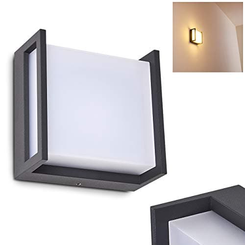Image of LED Outdoor wall Light Skove, wall lamp in Aluminium in Anthracite, wall Light 8,5 Watt, 650 Lumen, 3000K, Angular wall Light, IP54