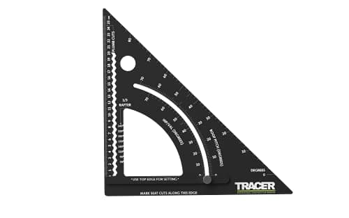 Image of TRACER 12" ProSquare Adjustable Measuring Tool (Professional Construction Square Tool with lockable arm and easy to read laser markings)