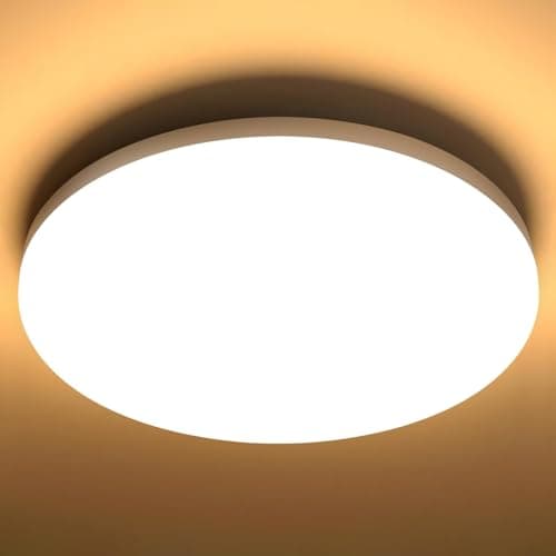 Image of SOBROVO 50W LED Ceiling Light, Round LED Ceiling Light, Warm White 3000K 5000LM Flush Modern Surface Ceiling Lights for Living Room, Kitchen, Porch, Hallway
