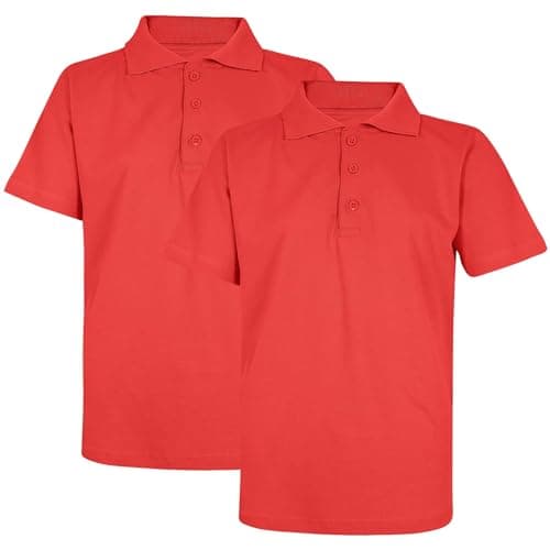 Image of A2Z 4 Kids Boys Polo T Shirts Plain Summer Tank Top - PL Polo T Shirt Red 2 Pack 7-8