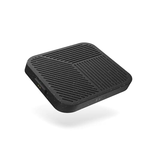 Image of Zens Modular Single Wireless Charger Main Station, 15W Wireless Charger for iPhone, AirPods, Qi compatible devices, Includes 65W Power Adapter (EU, UK, US) and 1.5M Integrated Cable, Black