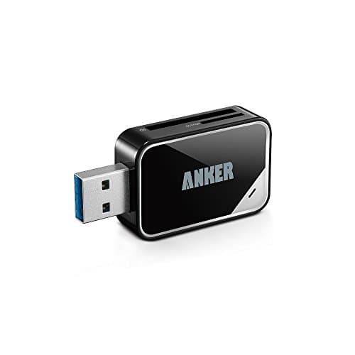 Image of Anker 2-in-1 USB 3.0 SD Card Reader for SDXC, SDHC, SD, MMC, RS-MMC, Micro SDXC, Micro SD, Micro SDHC Card and UHS-I Cards