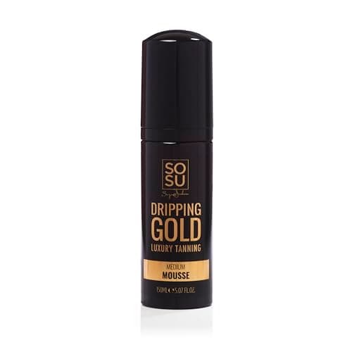 Image of DRIPPING GOLD Luxury Tanning Mousse | Golden Olive Self-Tan Mousse with Vitamin E & Hyaluronic Acid | Hydrating, Streak-Free, Long-Lasting Fake Tan | 150ml