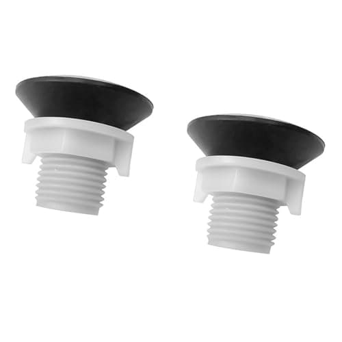 Image of Gutol 2Pcs Blanking Plugs Cover for Basin or Cistern Overflow Hole White Cap Fits 20-36mm Holes Sink Tap Hole Decorative Cover Stopper
