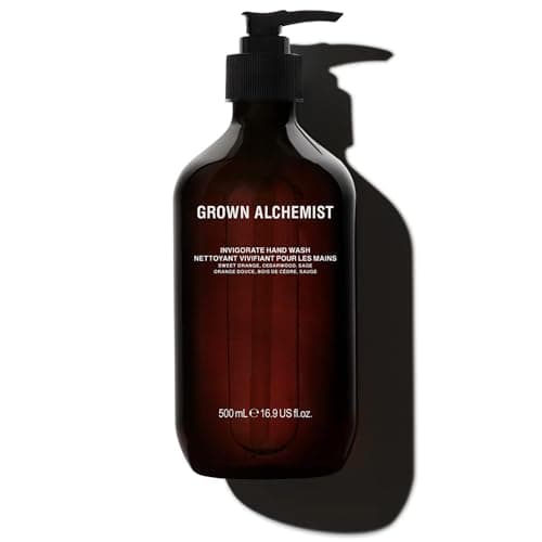 Image of Grown Alchemist Invigorate Luxury Hand Wash - Orange, Cedarwood, Sage, Organic Hand Soap - Natural Vegan Bioactive Botanicals for Sensitive Skin, Moisturising, Hydrating - Liquid Gel Handwash 500 ml
