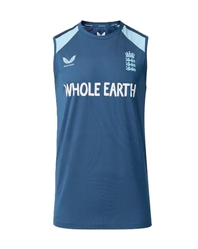 Image of Castore England Cricket Men's Performance Sleeveless Tee, Navy Ensign, L