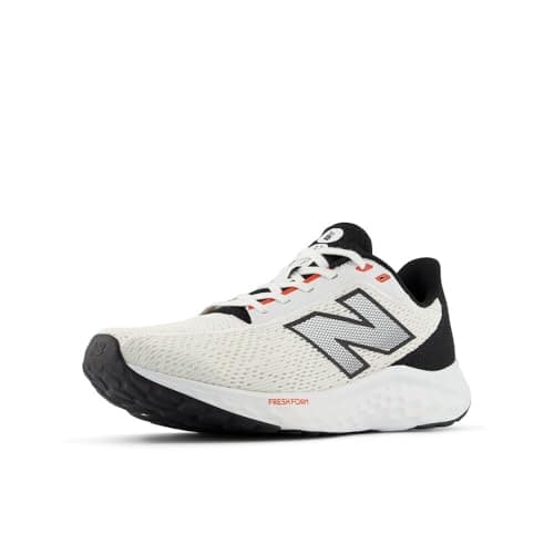 Image of New Balance Men's Fresh Foam Arishi V4 Running Shoe, White/Black/Neo Flame, 11 UK