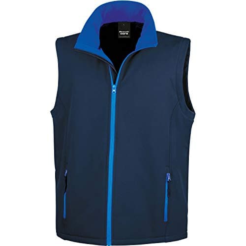 Image of Result R232M Printable Softshell Bodywarmer - Navy/Royal, 3X-Large