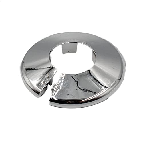 Image of Talon - Click in Pipe Collar - Chrome - 15mm - Pack of 10 - Clicks Into Place - High Grade Polypropylene - for Home Improvement, Plumbing, Pipe Installation