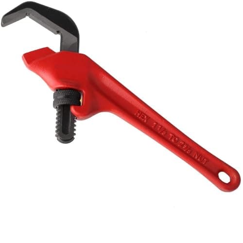 Image of Uadme Offset Hex Adjustable Spanner, 240mm(9.5 inch) Portable Straight Pipe Wide Jaw Wrench for Gripping Hexagonal or Square Nuts
