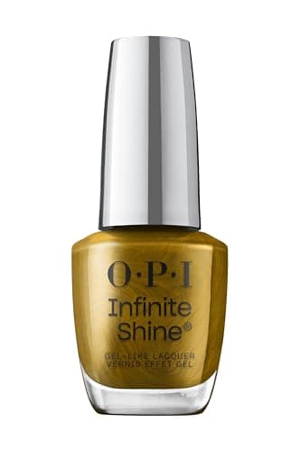 Image of OPI Infinite Shine Nail Polish – Have a Brittle Fun – Gel Like & Long Lasting Bronze Shimmer Brown Nail Polish – with Pre-Cured Gel Technology & OPI Pro-Wide Brush (15ml)