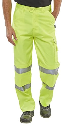 Image of BEESWIFT HI-VIS Poly Cotton Trousers Saturn Yellow 44S