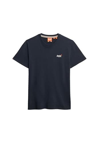 Image of Superdry Men's Essential Contrast Emb Tee T-Shirt, Eclipse Navy, XL