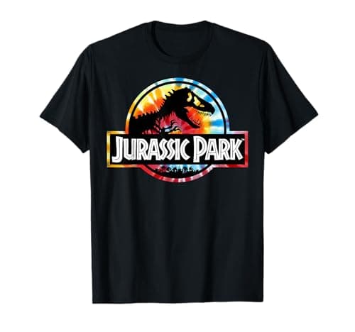 Image of Jurassic Park Tie Dye Circle Logo T-Shirt