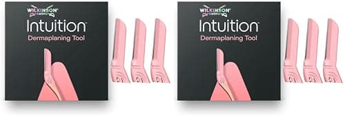 Image of WILKINSON SWORD - Intuition Dermaglow For Women | Facial Hair Remover and Exfoliating Dermaplanning tool | Pack of 6 Blade Refills