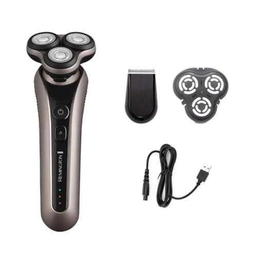 Image of Remington X7 Limitless Men's Electric Shaver (Cordless, Wet & Dry, Rotary Shaver, 360° PivotBall, Flexible Shaving Heads, Detail Trimmer, Turbo Mode, USB, 60-Minute Usage, 90-Minute Charge) XR1770