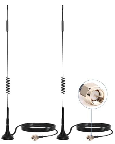 Image of 2 Pack 4g Lte Antenna SMA Aerial 7dBi, Wifi Lte Antenna Magnetic Base 3m Cable with SMA Connector for Indoor Outdoor Netgear TP-Link 4G LTE Router Gateway Modem Hotspot Wireless Router Hub