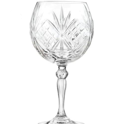 Image of RCR Melodia 6-Piece Balloon Wine Glass Set 650 ml – Italian Luxion® Crystal Large Balloon Goblets for Red Wine & Cocktails