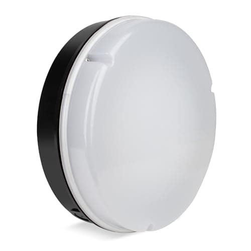 Image of Bright Source Wall & Ceiling Round Utility LED Bulkhead, Black, Switchable Wattage 9W 14W 18W, IP65, 120° Beam Angle, Switchable (1, Standard)