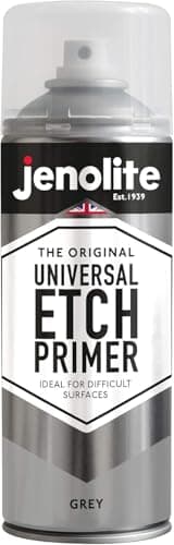 Image of JENOLITE Universal Phosphating Spray Primer | Grey | 400 ml | Metal Primer | High Adhesion for Aluminum, Stainless Steel, Galvanized Metals and Difficult Surfaces