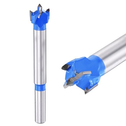 Image of DTGN 15/32"(12mm) Forstner Drill Bits - 2Pack - Good for Wood Plastic Plywood - 2 Flutes Tungsten Carbide Woodworking Hole Saw Cutter with Round Shank - Blue