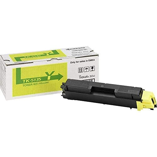 Image of Kyocera TK-5135Y Toner Yellow, 5,000 Pages, Original Premium Printer Cartridge 1T02PAANL0 compatible with TASKalfa 265ci, TASKalfa 266ci