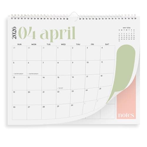 Image of Wall Calendar 2024-2025 Greenery Hanging Calendar - Jan 2024 to June 2025 | 13.5 x 11 Inches Monthly Calendar for Wall |18 Months Spiral Twin-Wire Binding Wall Calendar Planner| Large Writing Blocks