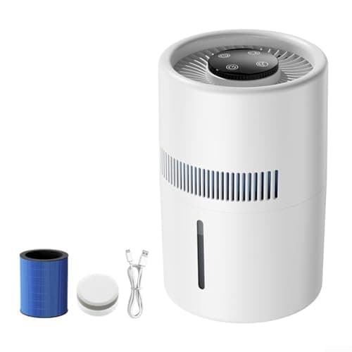 Image of TDCuizent 4L Evaporative Humidifier with Negative Ion Purification Silent Operation for Bedroom and Living Room up to 50㎡ Dual Mist Gears Blue Light Indicator Large Capacity Water Tank