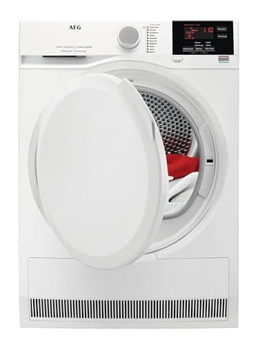 Image of AEG 6000 Series ProSense Condenser T6DBG720N, 7Kg Tumble Dryer, Freestanding, Delay start option, Sensor dryer, Reverse Tumbling, 1400 RPM, 66 Decibels, ‎2800 W, White