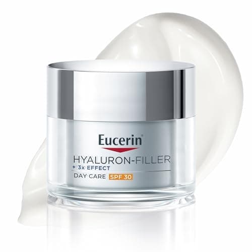 Image of Eucerin Hyaluron-Filler Day Cream SPF 30 50ml, Anti-Wrinkle SPF Face Moisturiser for Refined Skin, Nourishing Triple-Effect Anti Ageing Face Cream with Hyaluronic Acid