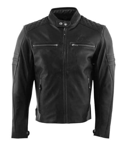 Image of Rusty Stitches Super Jari V2 Motorcycle Leather Jacket, black, 8XL