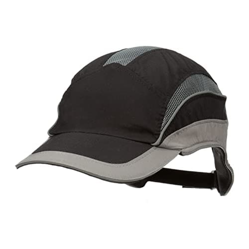 Image of 3M First Base 3 Bump Cap 2031217, Elite, Black/Grey, Standard Peak, 70mm
