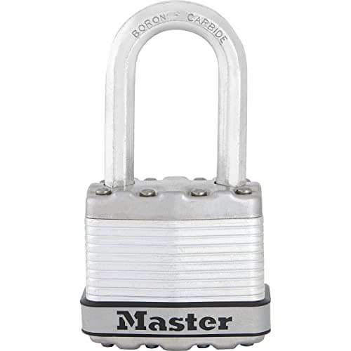 Image of MASTER LOCK 72EURD + M1EURDLFCC 4.5 m Double Loop Steel Cable + Key Laminated Padlock, Security Level 8/10, Long Shackle