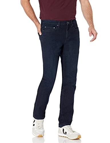 Image of Amazon Essentials Men's Slim-Fit Jeans - Discontinued Colours, Blue Over Dye, 34W / 30L