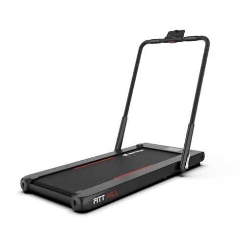 Image of New Image FITT Mill - Foldable Motorised Indoor Treadmill & Walking Pad for At Home Workouts - Remote Control Speed Setting - Built-In Bluetooth Speaker - Phone/Tablet Holder - Lightweight & Portable