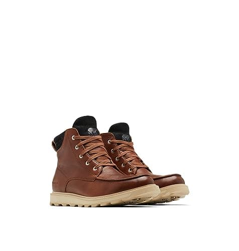 Image of Sorel Mens Madson 2 Moc Toe Wp Casual Winter Boots, Gaucho Tan Oatmeal, 7 UK