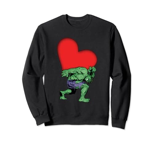 Image of Marvel Comics Hulk Heart Sweatshirt