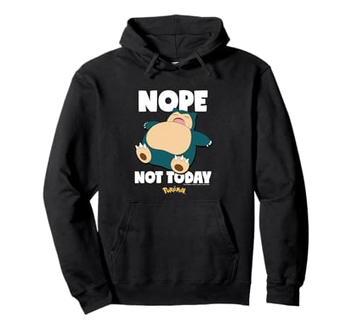 Image of Pokemon Pok mon - Nope Not Today Snorlax Pullover Hoodie