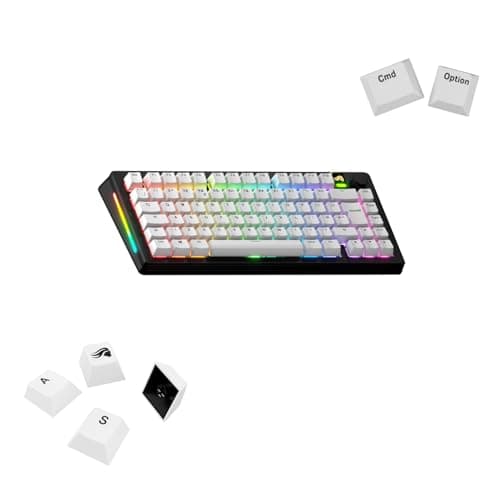Image of GLORIOUS Gaming - GPBT Gradient Keycaps for Custom Mechanical Keyboards, No Fade Dye-Sublimated, Fits 100%, 75% 65% 60%, PBT Polymer, Fits ANSI & ISO, Supports Windows & macOS - English (UK) - White