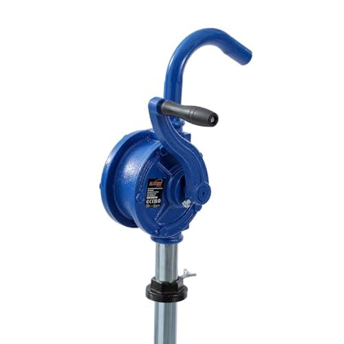 Image of KATSU Tools Oil Barrel Pump, Cast Iron, Hand Diesel Oil Rotary Drum Pump, 3-Piece Suction Pipes, Garage Workshop Refuelling Fuel Oil Tank Barrel Transfer Pump 481306