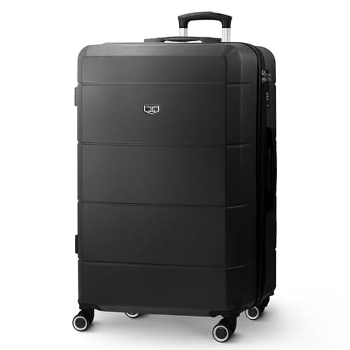 Image of LUGG 28 Inch Jetset Suitcase Hard Shell Case 4 Wheel Travel bag Lightweight ABS Material with TSA Lock Approved for Travel with easyJet, British Airways, RyanAir, Virgin Atlantic, Emirates(75x49x29cm)
