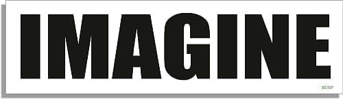 Image of "Imagine" New Car Bumper Magnet John Lennon Tribute for Cars for Trucks for Adults