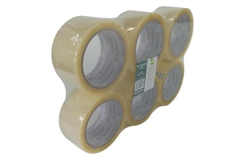Image of Q-Connect Polypropylene Packaging Tape 50mmx66m Clear (Pack of 6) -A
