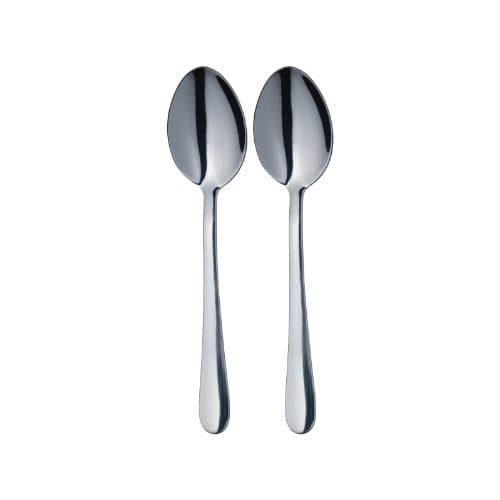 Image of MasterClass Stainless Steel Dessert Spoons, 18 cm (7 Inch) (Set of 2), Silver